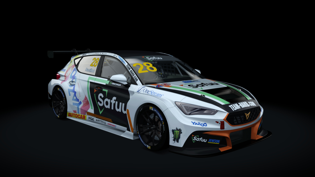 Cupra Leon Competición 2022, skin 2022 BTCC Yazzo #28